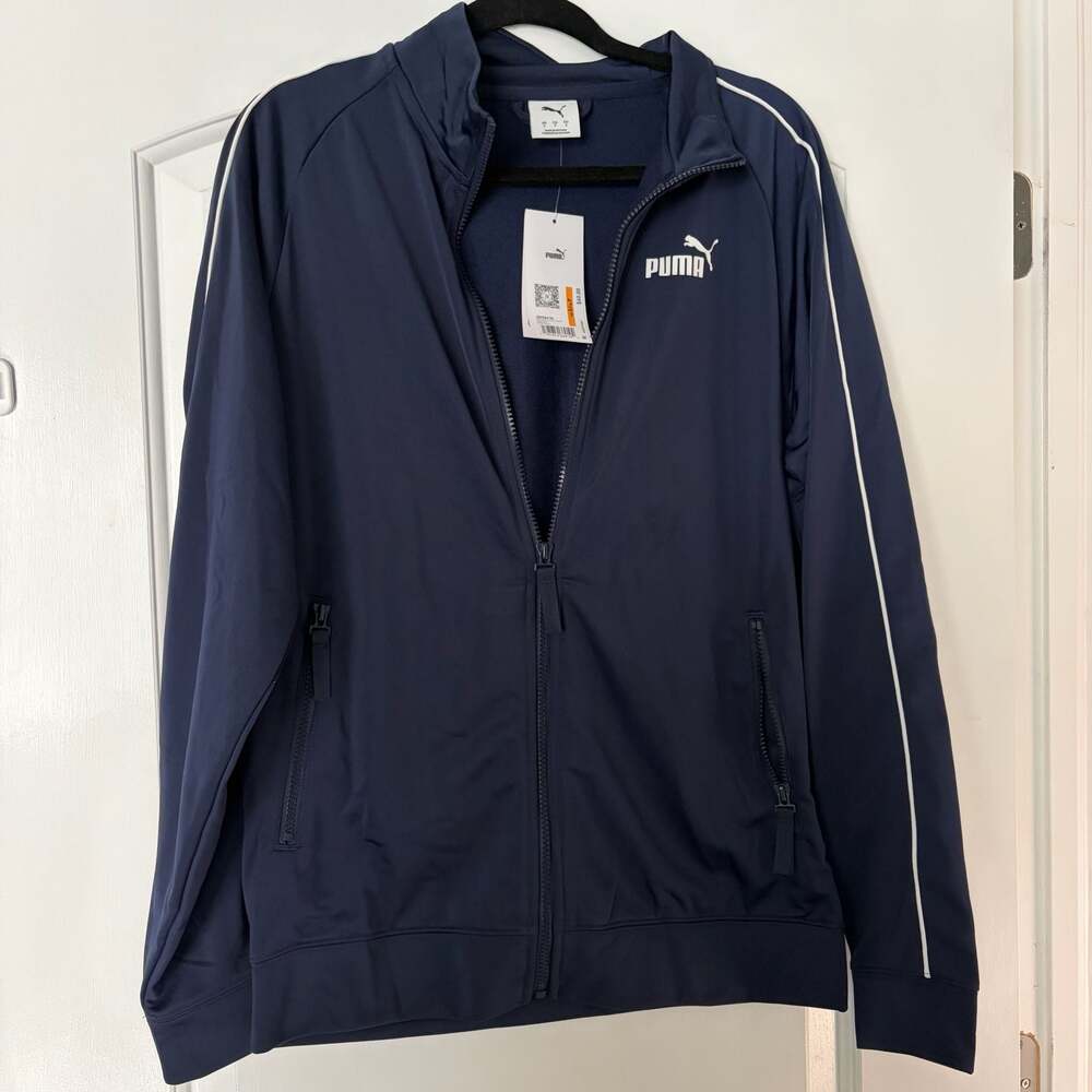 Puma ESS Piped Tricot FZ Jacket Size S Puma Navy